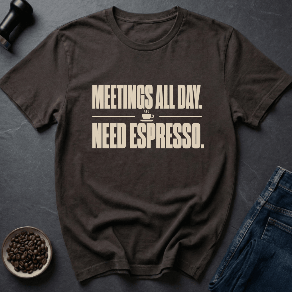 Coffee graphic Espresso Required T-Shirt in Dark Chocolate / S by Caffeine Dept