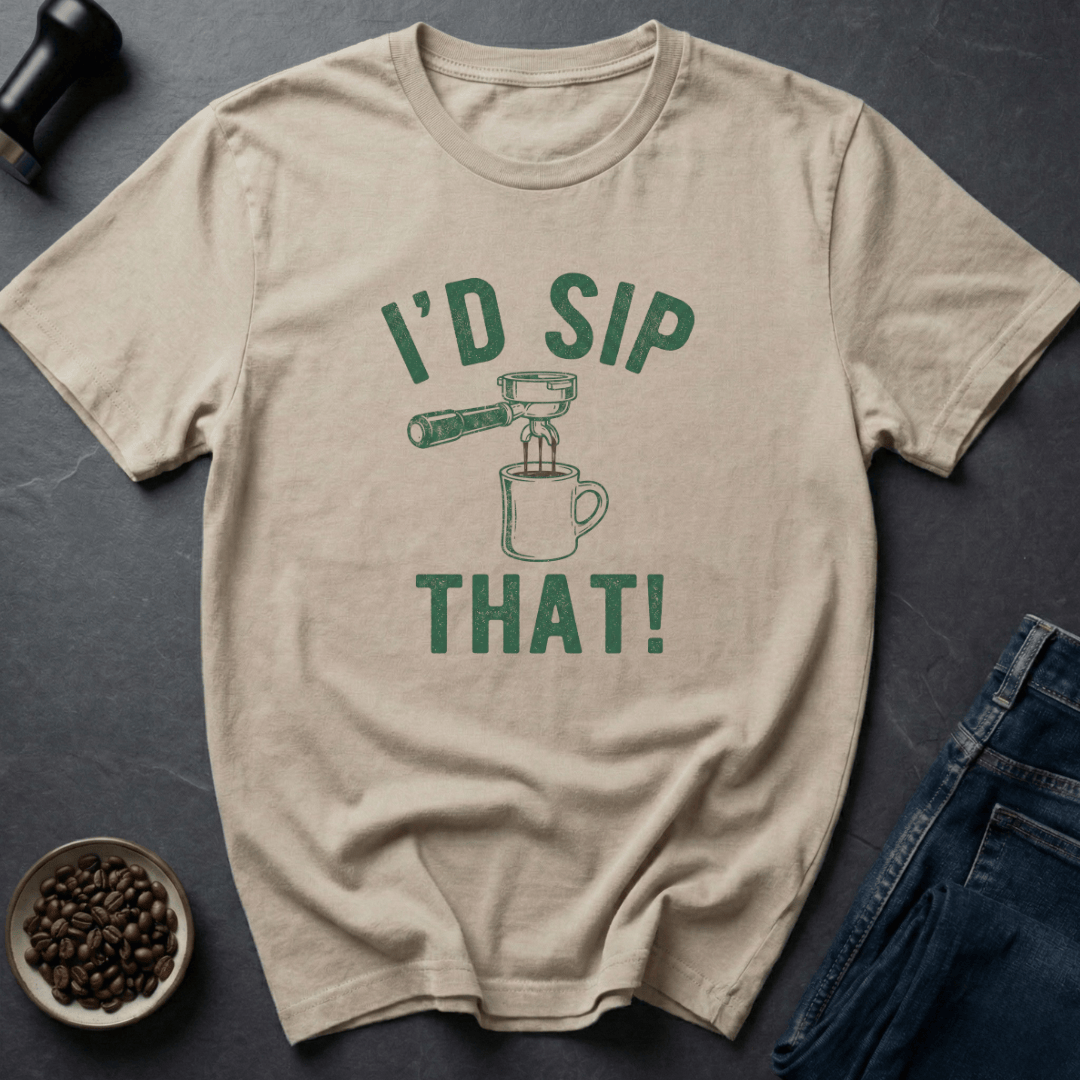 Coffee graphic Espresso Tease T-Shirt in Sand / S by Caffeine Dept