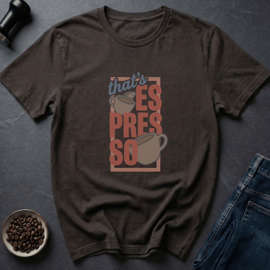 Coffee graphic Espresso Yo T-Shirt in Dark Chocolate / S by Caffeine Dept