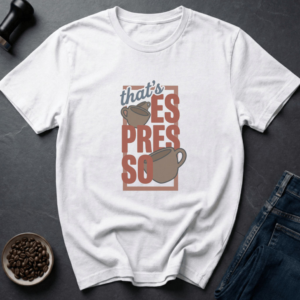 Coffee graphic Espresso Yo T-Shirt in Dark Chocolate / S by Caffeine Dept