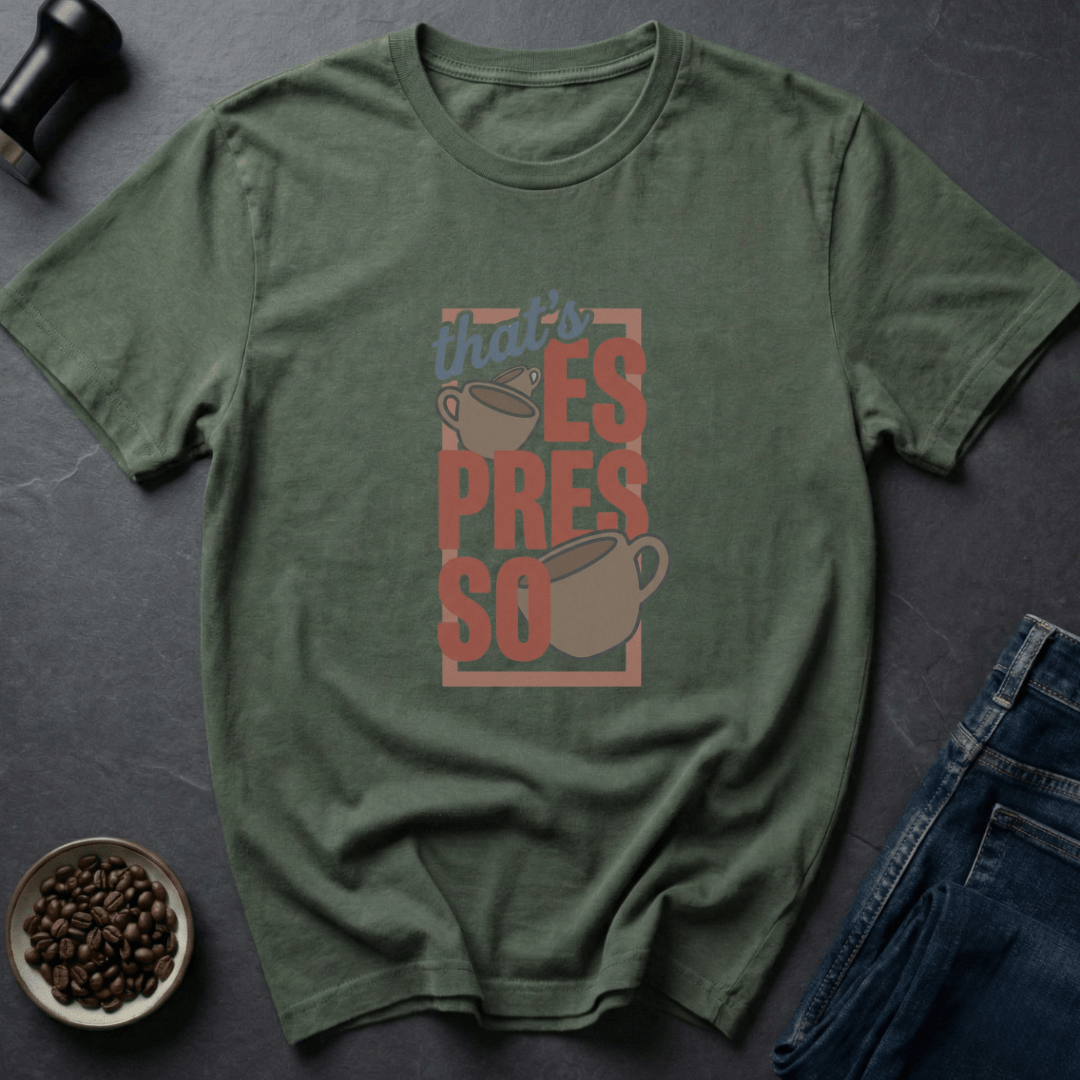 Coffee graphic Espresso Yo T-Shirt in Dark Chocolate / S by Caffeine Dept