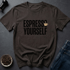 Coffee graphic Express Yourself T-Shirt in Charcoal / S by Caffeine Dept