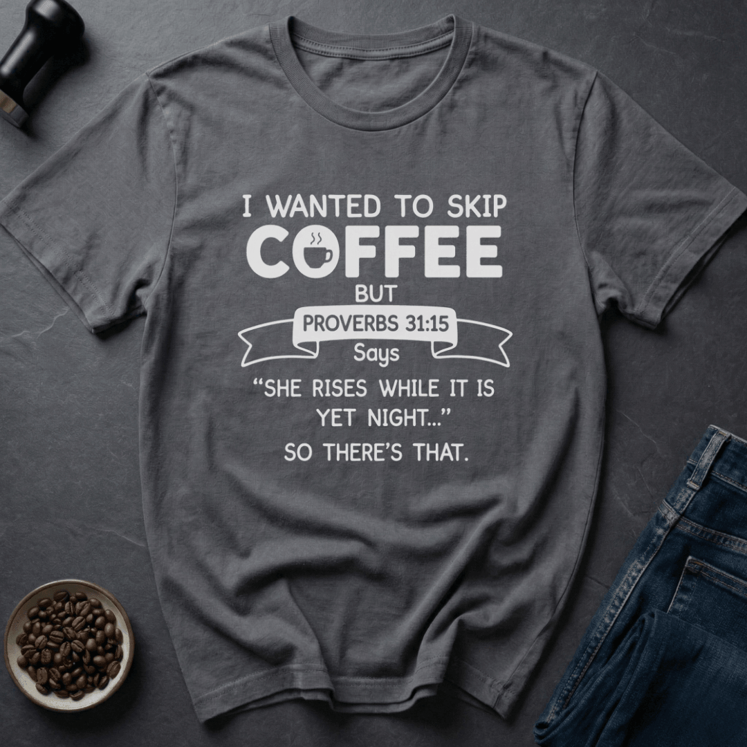 Coffee graphic Faith Coffee T-Shirt in Charcoal / S by Caffeine Dept