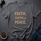 Coffee graphic Faith Coffee T-Shirt in Military Green / S by Caffeine Dept