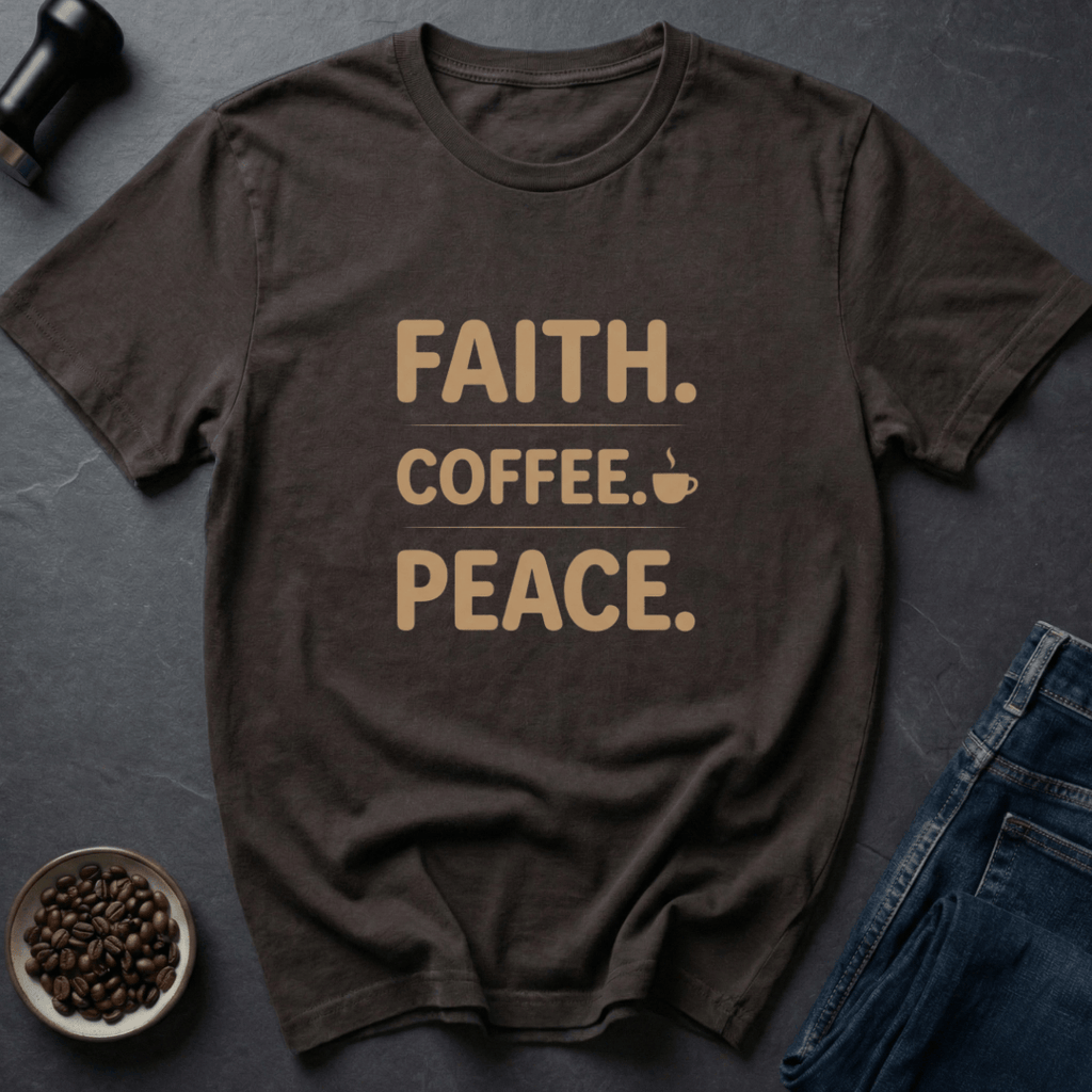 Coffee graphic Faith Coffee T-Shirt in Military Green / S by Caffeine Dept