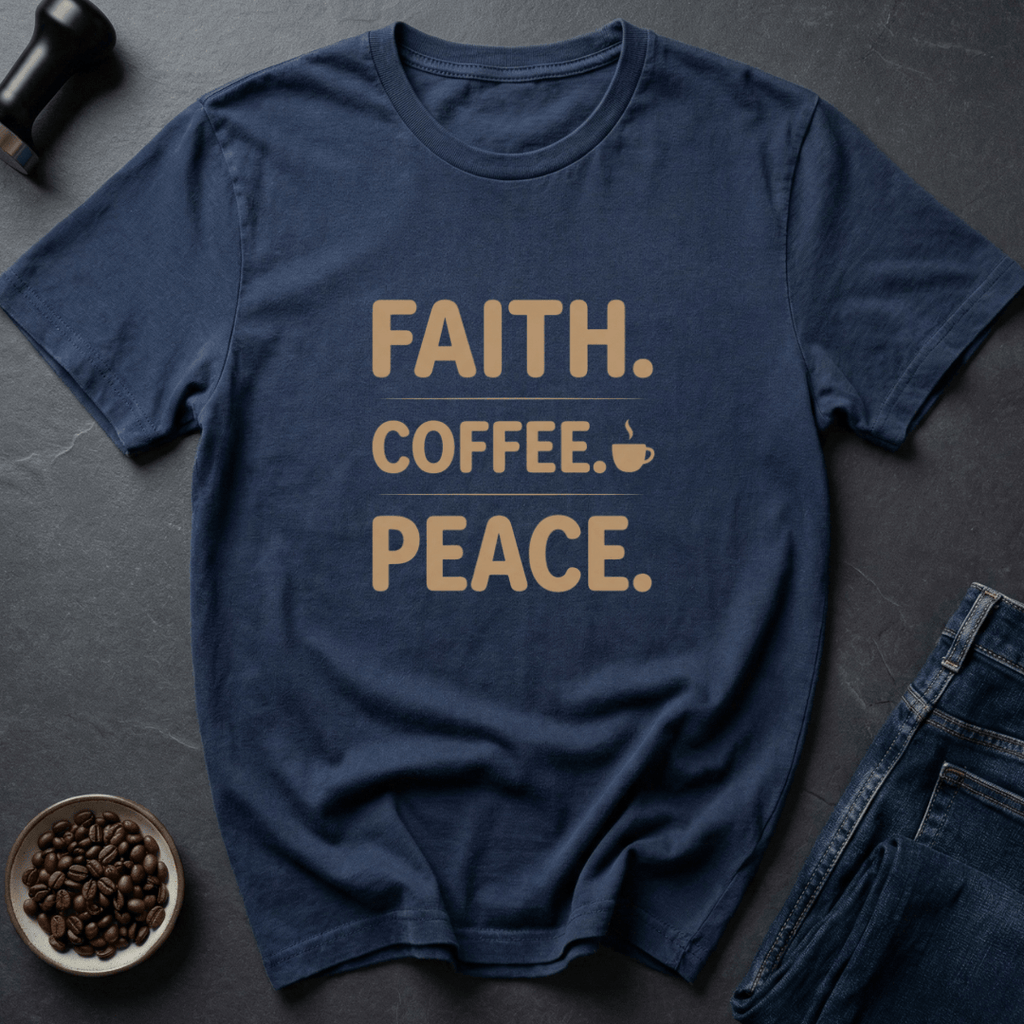 Coffee graphic Faith Coffee T-Shirt in Military Green / S by Caffeine Dept