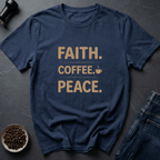 Coffee graphic Faith Coffee T-Shirt in Military Green / S by Caffeine Dept