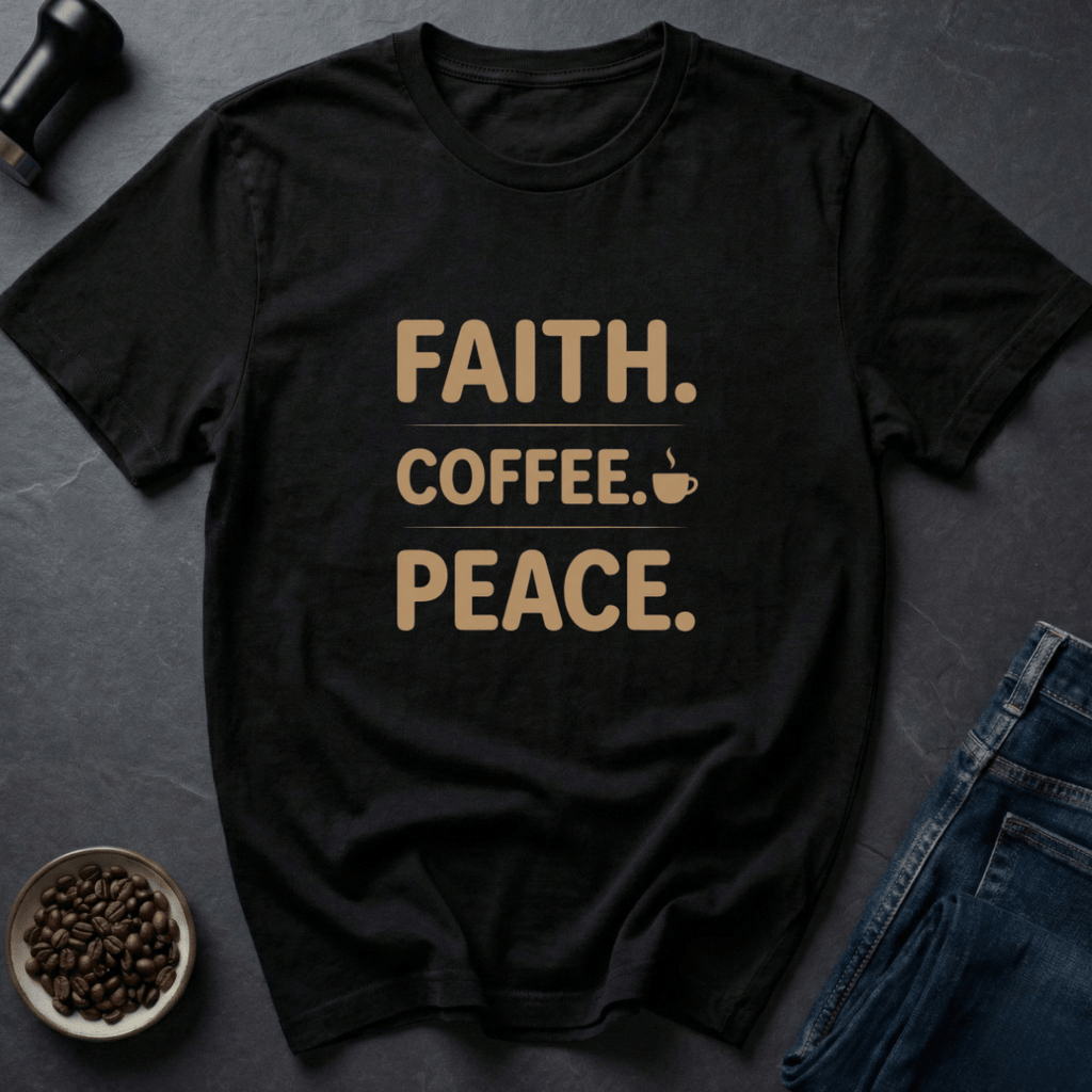 Coffee graphic Faith Coffee T-Shirt in Military Green / S by Caffeine Dept