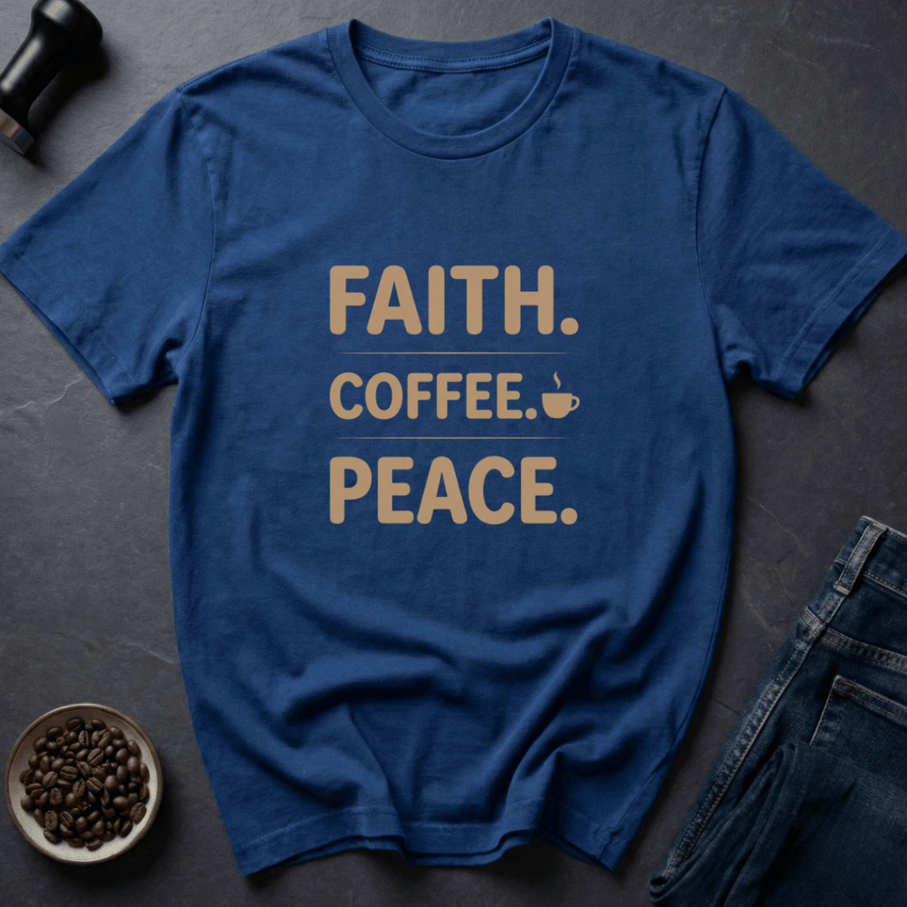 Coffee graphic Faith Coffee T-Shirt in Military Green / S by Caffeine Dept