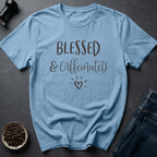 Coffee graphic Faith Fuel T-Shirt in Light Blue / S by Caffeine Dept
