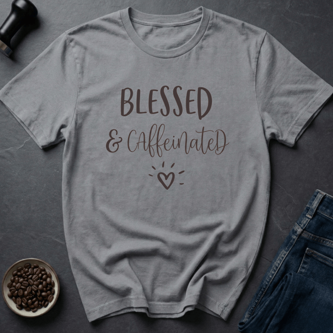 Coffee graphic Faith Fuel T-Shirt in Sport Grey / S by Caffeine Dept