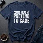 Coffee graphic Fake Concern T-Shirt in Navy / S by Caffeine Dept