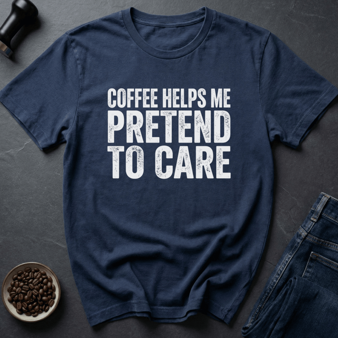 Coffee graphic Fake Concern T-Shirt in Navy / S by Caffeine Dept