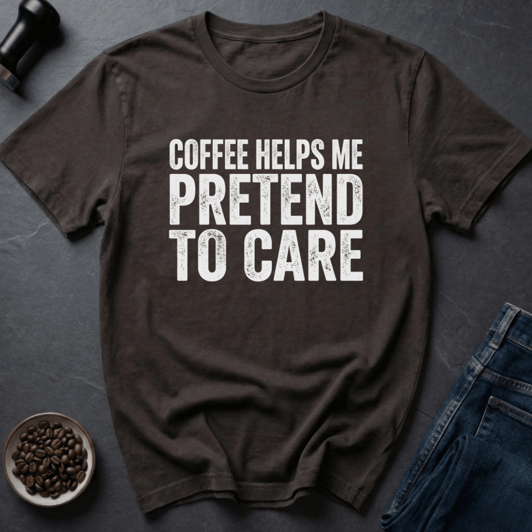Coffee graphic Fake Concern T-Shirt in Navy / S by Caffeine Dept