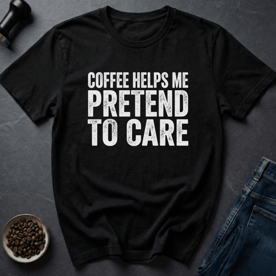 Coffee graphic Fake Concern T-Shirt in Navy / S by Caffeine Dept