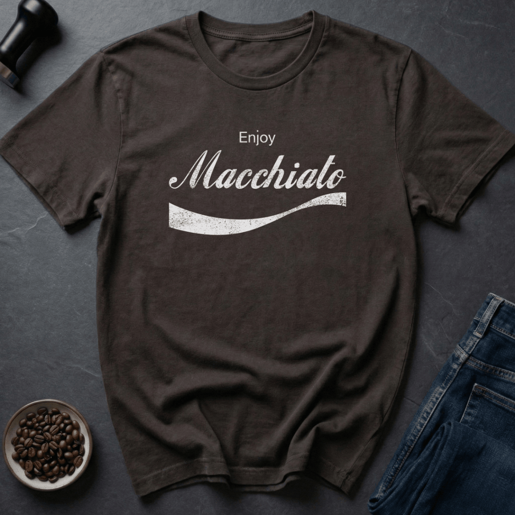 Coffee graphic Fancy Splash T-Shirt in Dark Chocolate / S by Caffeine Dept