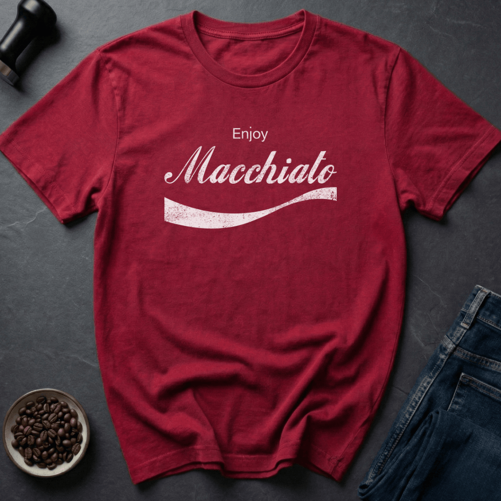 Coffee graphic Fancy Splash T-Shirt in Heather Red / S by Caffeine Dept