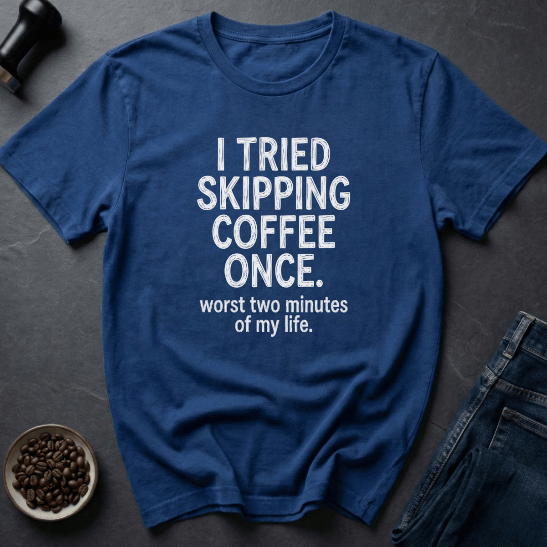 Coffee graphic Fastest Failure T-Shirt in Royal / S by Caffeine Dept