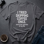 Coffee graphic Fastest Failure T-Shirt in Charcoal / S by Caffeine Dept