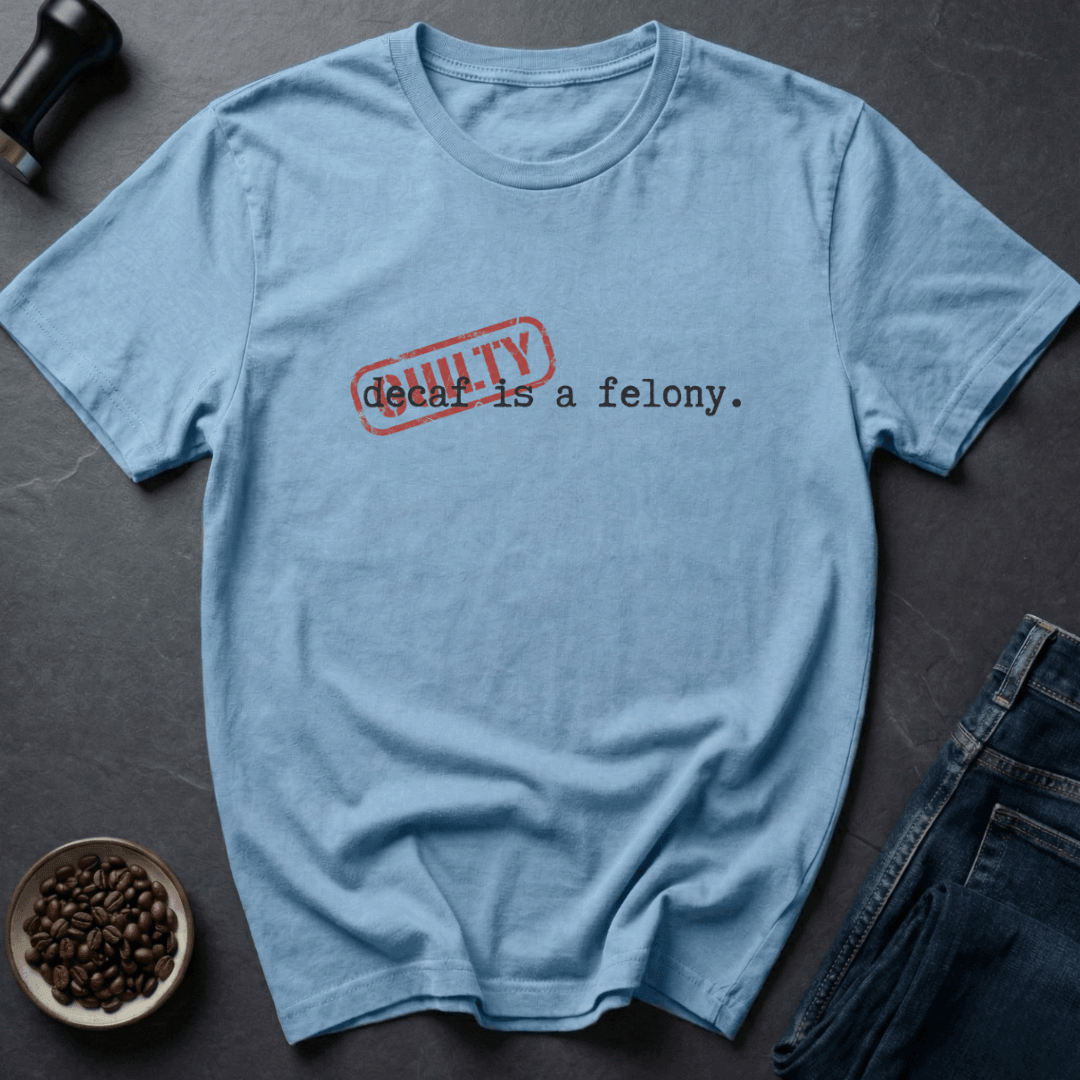 Coffee graphic Felony Brew T-Shirt in Ice Grey / S by Caffeine Dept