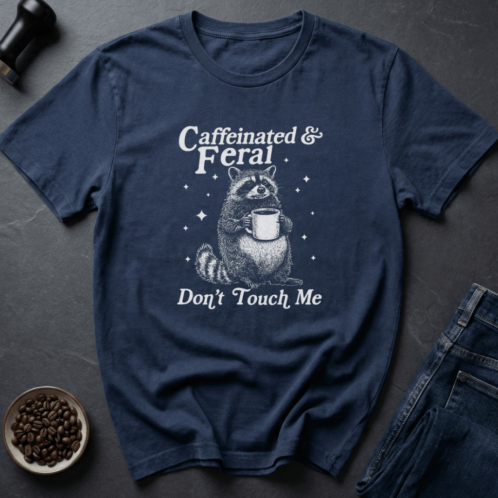 Coffee graphic Feral Coffee T-Shirt in Charcoal / S by Caffeine Dept