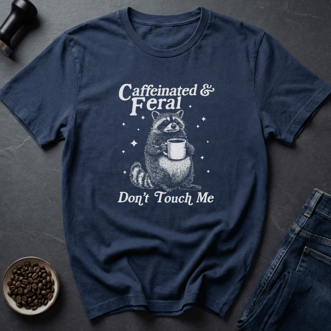Coffee graphic Feral Coffee T-Shirt in Charcoal / S by Caffeine Dept