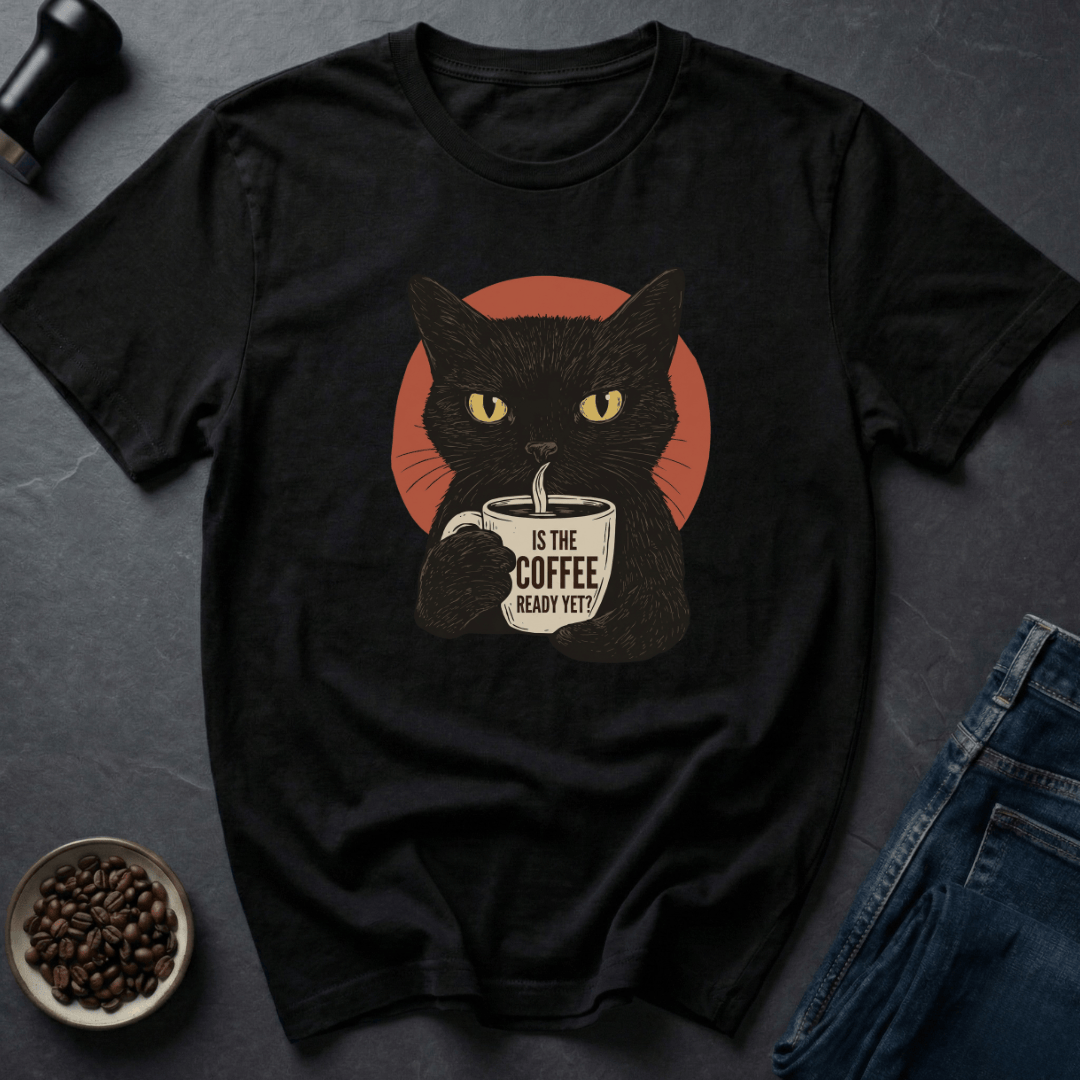 Coffee graphic Feral Sipper T-Shirt in Black / S by Caffeine Dept