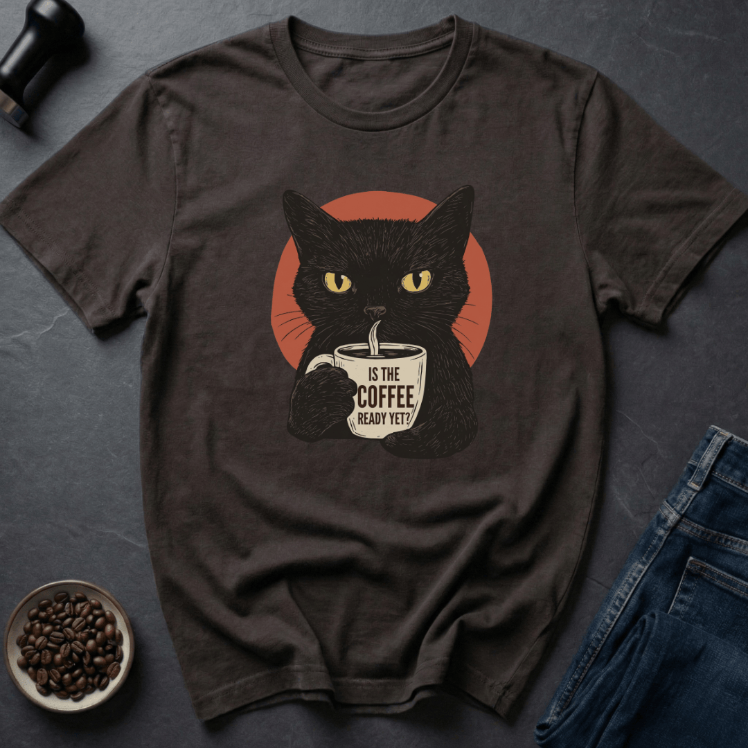 Coffee graphic Feral Sipper T-Shirt in Dark Chocolate / S by Caffeine Dept
