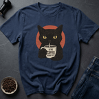 Coffee graphic Feral Sipper T-Shirt in Navy / S by Caffeine Dept