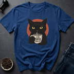 Coffee graphic Feral Sipper T-Shirt in Royal / S by Caffeine Dept