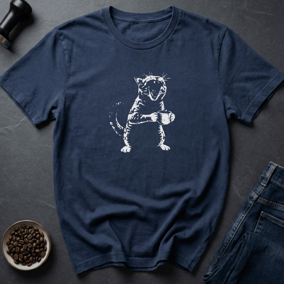 Coffee graphic Ferally Caffeinated T-Shirt in Charcoal / S by Caffeine Dept