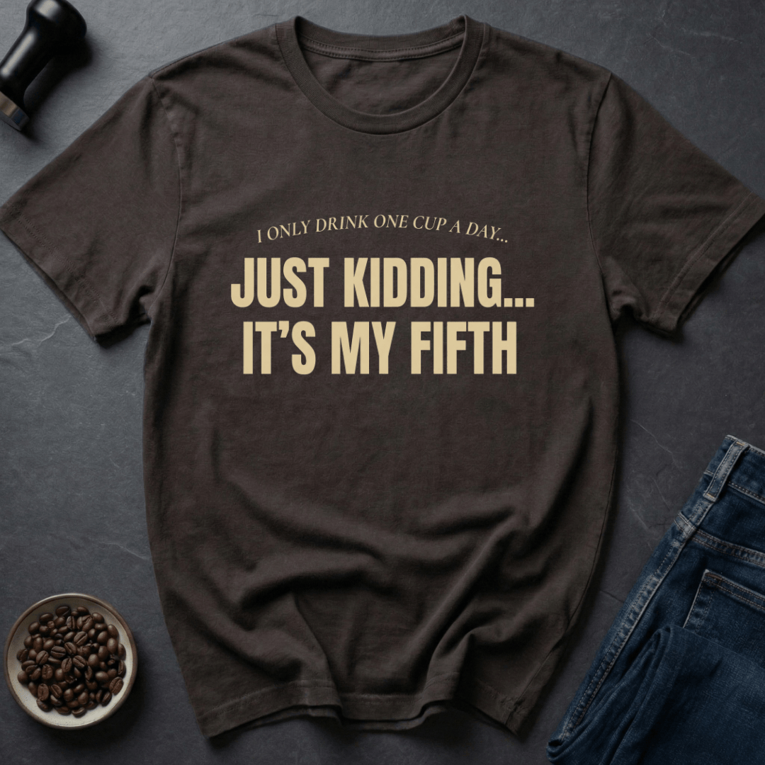 Coffee graphic Fifth Coffee T-Shirt in Black / S by Caffeine Dept