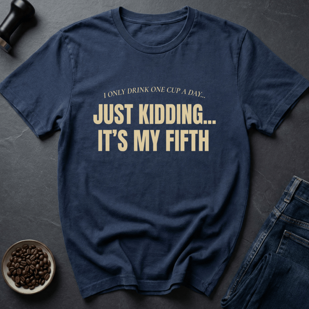 Coffee graphic Fifth Coffee T-Shirt in Black / S by Caffeine Dept
