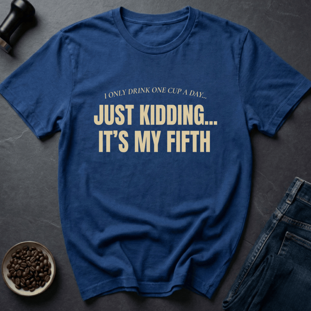 Coffee graphic Fifth Coffee T-Shirt in Black / S by Caffeine Dept