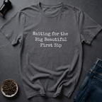 Coffee graphic First Sip T-Shirt in Military Green / S by Caffeine Dept