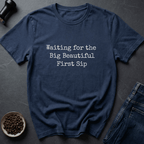 Coffee graphic First Sip T-Shirt in Military Green / S by Caffeine Dept