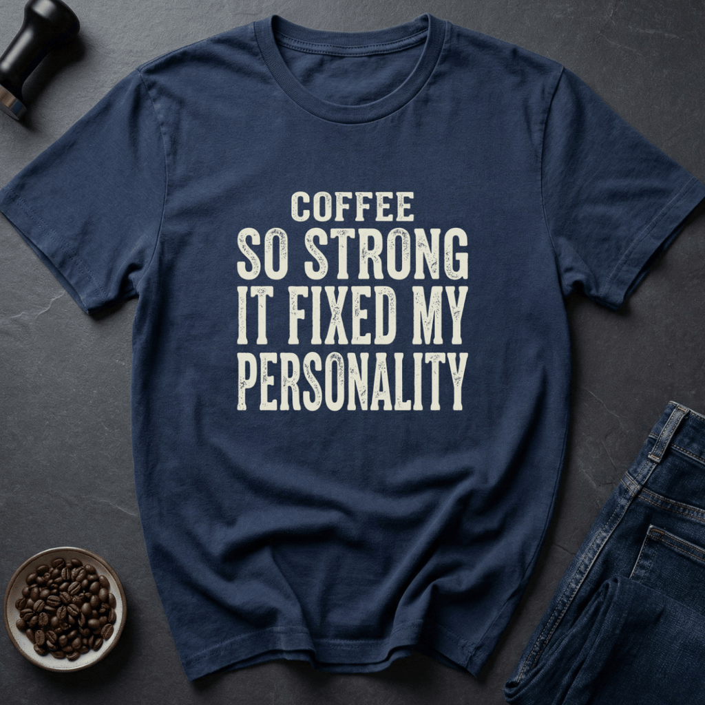 Coffee graphic Fixed Personality T-Shirt in Dark Chocolate / S by Caffeine Dept