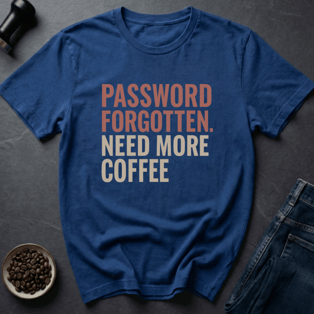 Coffee graphic Forgot Again T-Shirt in Charcoal / S by Caffeine Dept