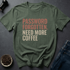 Coffee graphic Forgot Again T-Shirt in Charcoal / S by Caffeine Dept