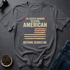 Coffee graphic Freedom Roast T-Shirt in Charcoal / S by Caffeine Dept