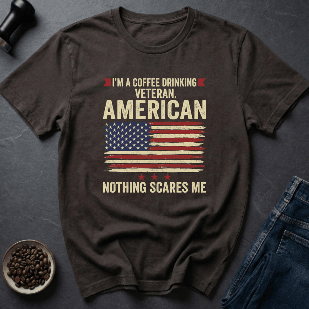 Coffee graphic Freedom Roast T-Shirt in Dark Chocolate / S by Caffeine Dept