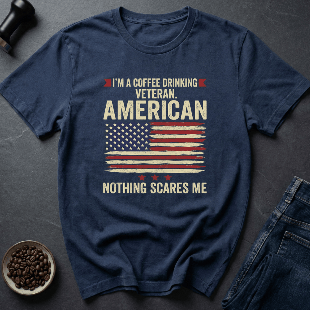 Coffee graphic Freedom Roast T-Shirt in Navy / S by Caffeine Dept