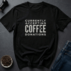 Coffee graphic Fuel Me T-Shirt in Charcoal / S by Caffeine Dept