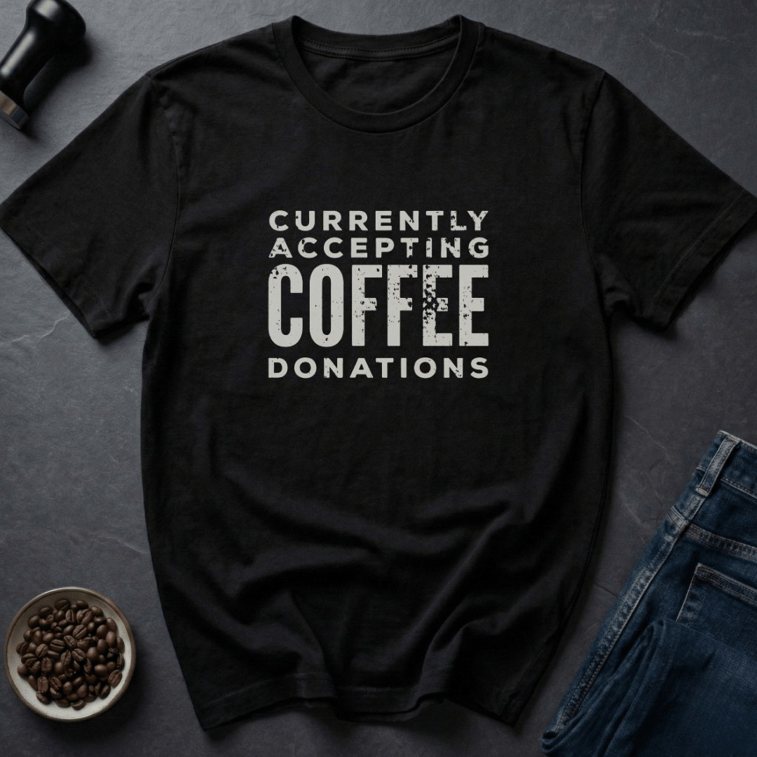 Coffee graphic Fuel Me T-Shirt in Charcoal / S by Caffeine Dept