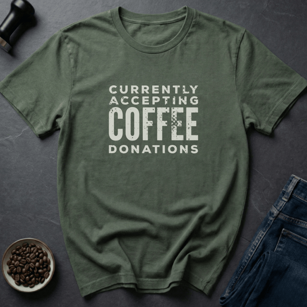 Coffee graphic Fuel Me T-Shirt in Charcoal / S by Caffeine Dept