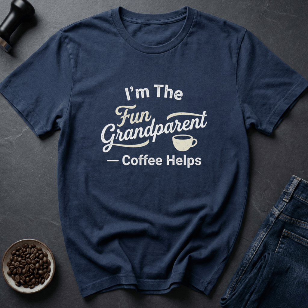 Coffee graphic Fun Grandparent T-Shirt in Dark Chocolate / S by Caffeine Dept