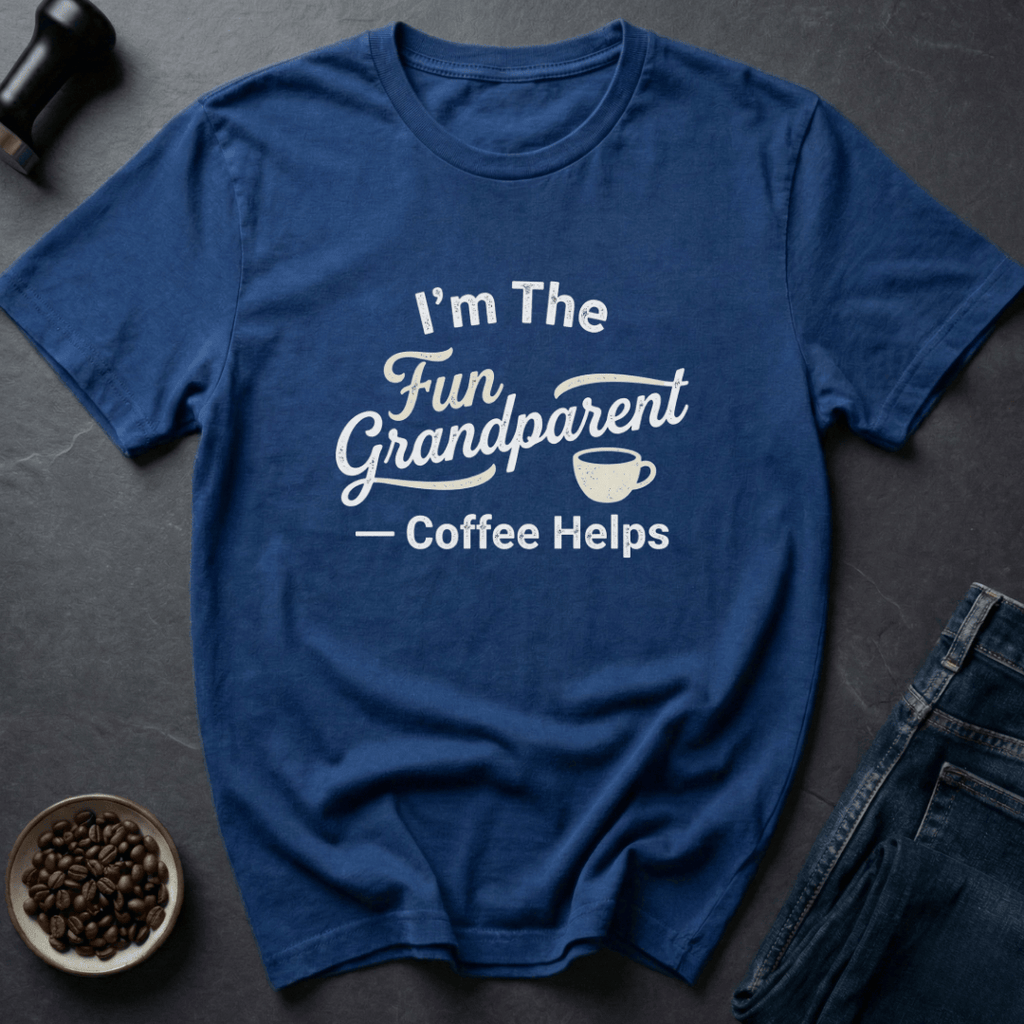 Coffee graphic Fun Grandparent T-Shirt in Dark Chocolate / S by Caffeine Dept