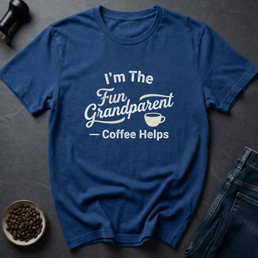 Coffee graphic Fun Grandparent T-Shirt in Dark Chocolate / S by Caffeine Dept