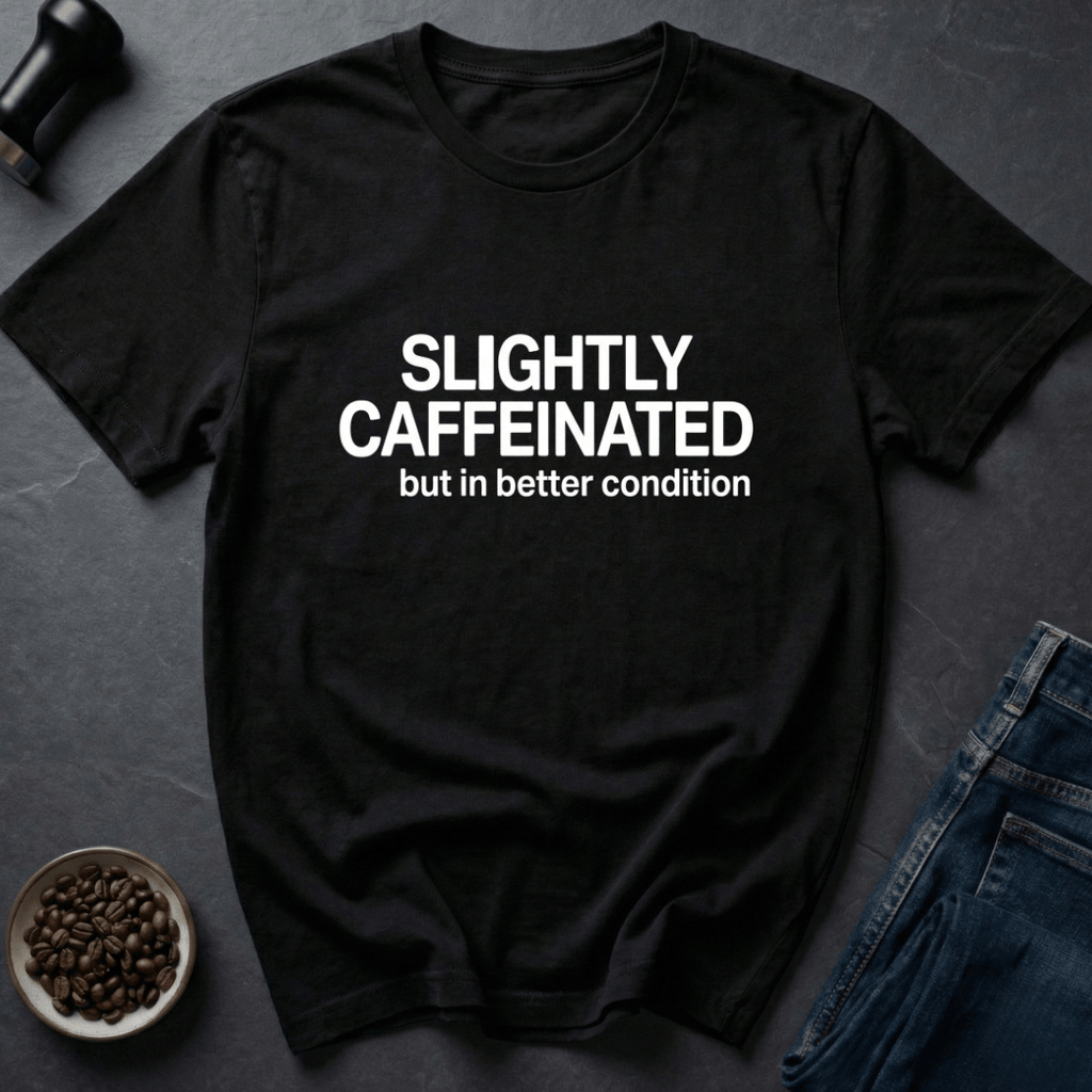 Coffee graphic Functional Caffeine T-Shirt in Black / S by Caffeine Dept