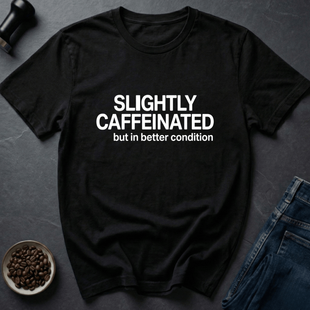 Coffee graphic Functional Caffeine T-Shirt in Black / S by Caffeine Dept